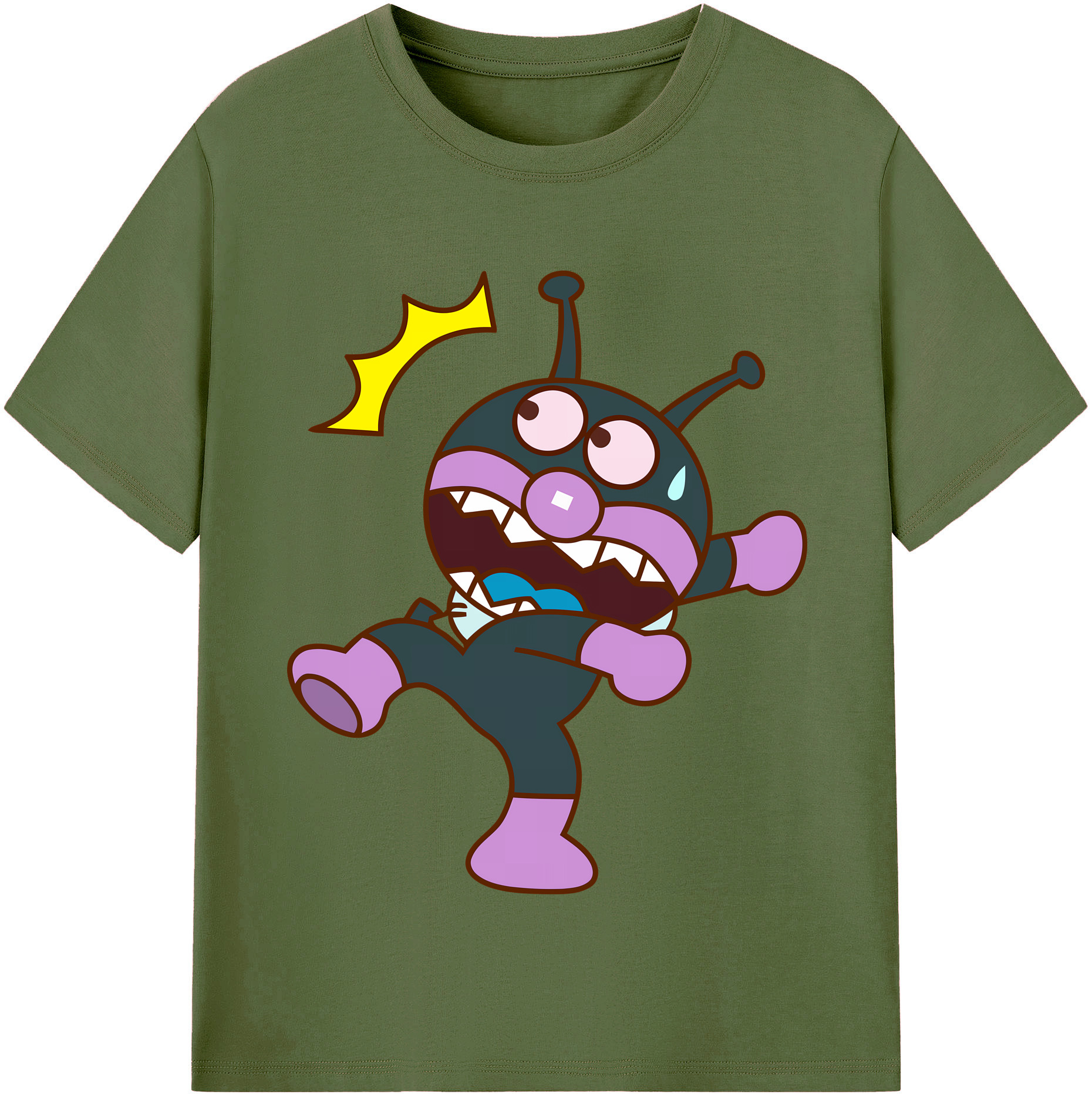（画像用） アンパンマン Anpanman 綿100％半袖Tシャツ（フロントプリント）
